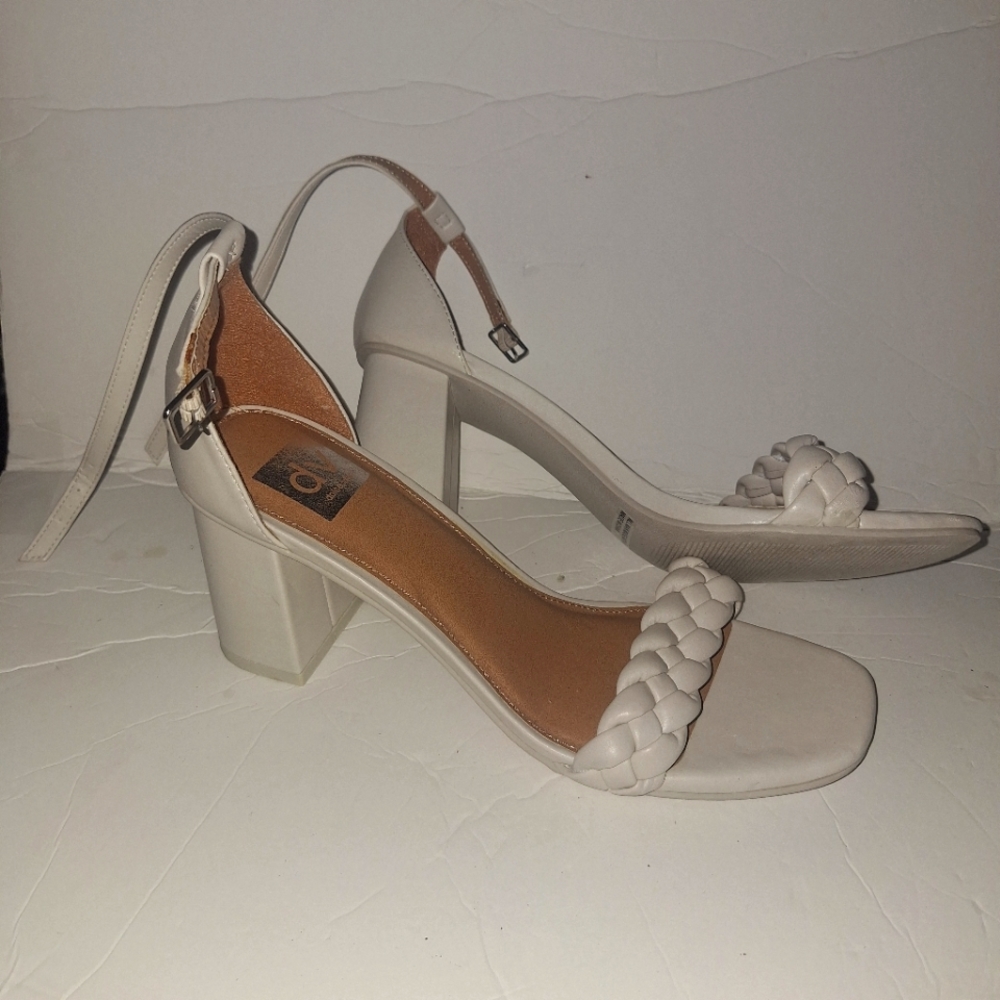Dolce Vita White Braided Heels